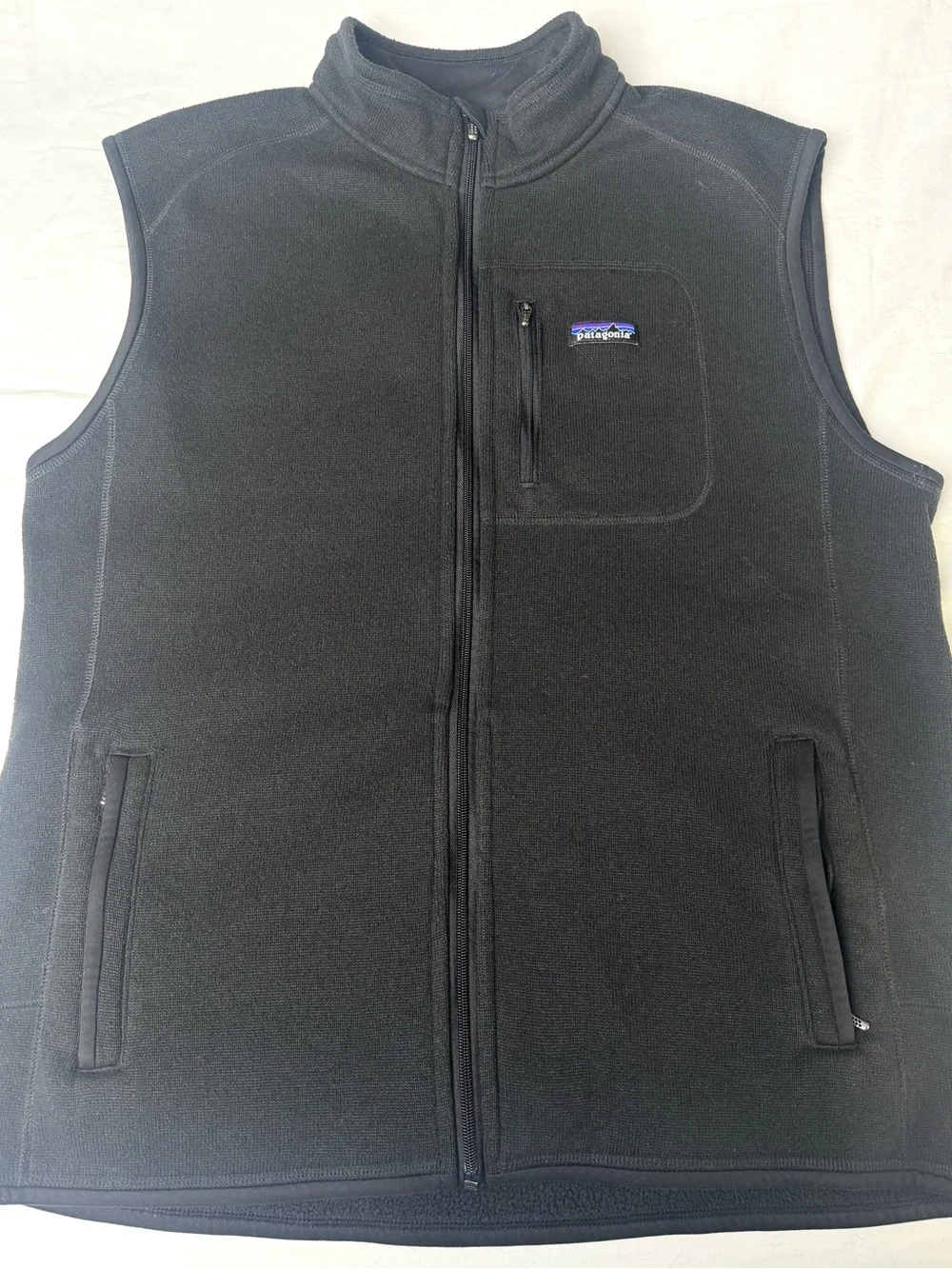 Patagonia Synchilla Fleece Vest Black Full Zip Men’s XXL Outdoor Hiking